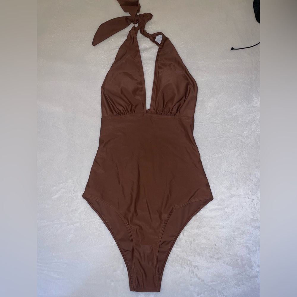 Brown one piece swimsuit, never worn